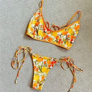 Kulani kinis minimal tie back top limoncello